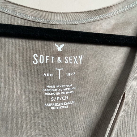 American Eagle soft and sexy tie-dye lace up top - Picture 2 of 6